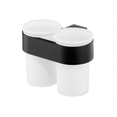 Futura black kubek podwójny z uchwytem bisk - świat łazienek | Sklep Opland