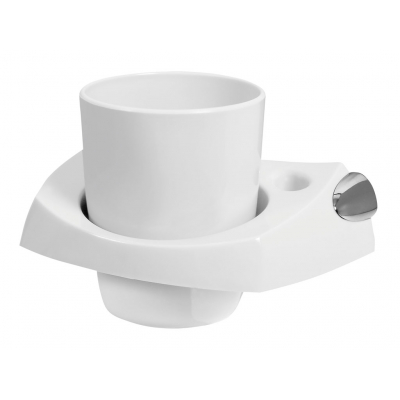 Capri kubek plastikowa biała bisk - świat łazienek | Opland