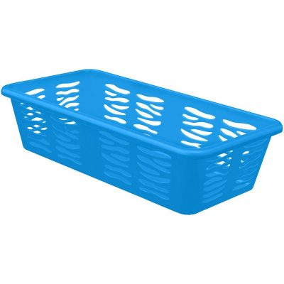 Koszyk pojemnik zebra 1 20x10 cm branq - niebieski - organizacja w domu | Sklep Opland