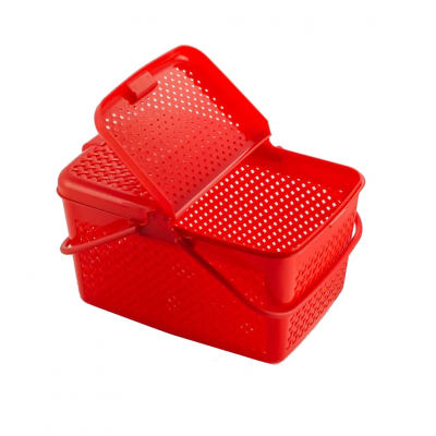 Koszyk piknikowy plastikowy zamykany prostokątny lipiecki - świat agd | Sklep Opland